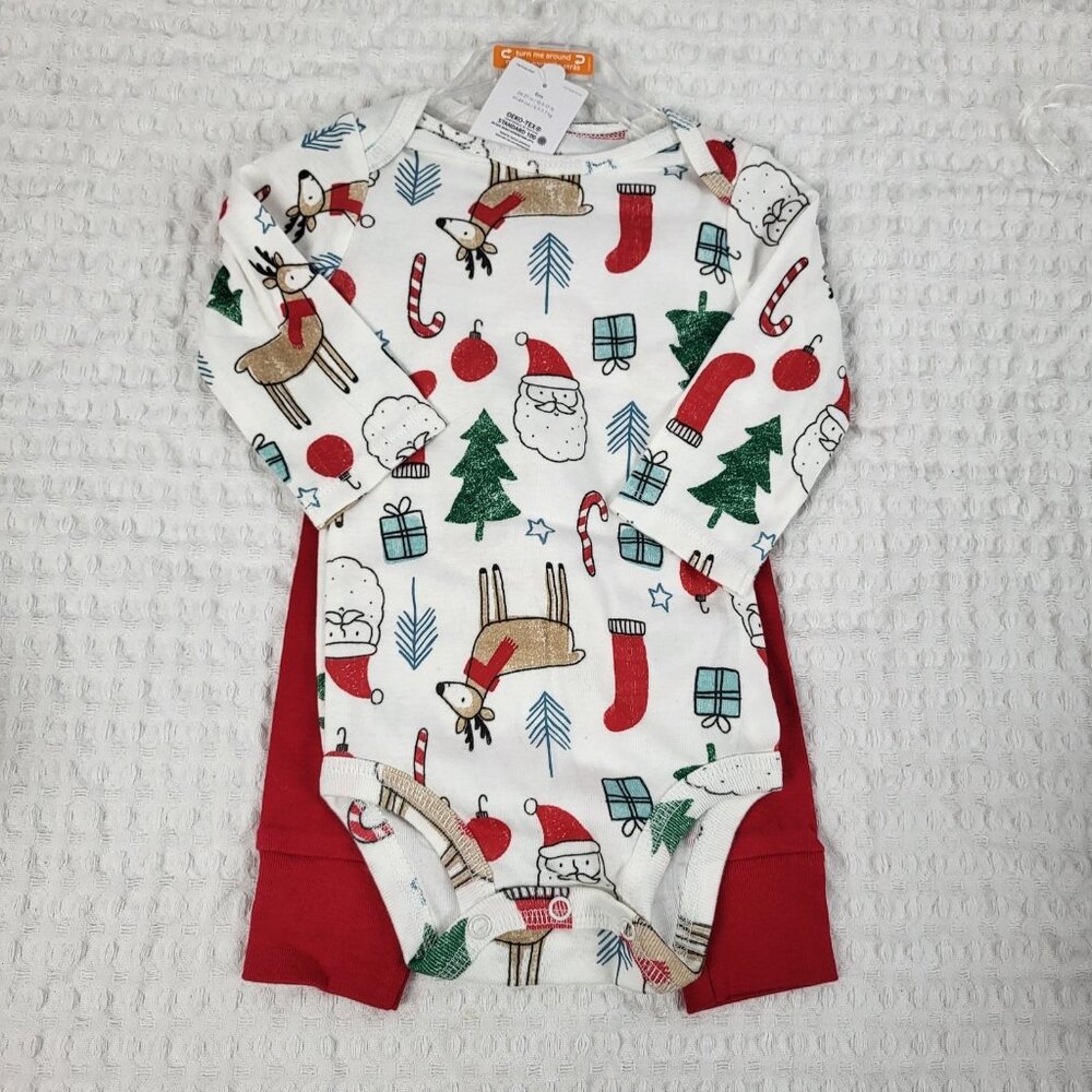 Carters Just‎ One You 2 Piece Christmas Set Reindeer Butt Pants 6 Mo NWT